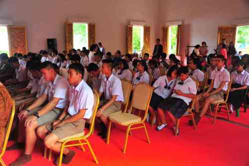 เข้าร่วมโครงการโรงเรียนสืบสานภูมิปัญญาท้องถิ่นพิพิธภัณฑ์วัดมณีวนาราม