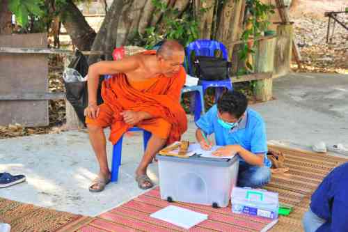 ลงพื้นที่ในการสำรวจและจัดทำบัญชีสถานภาพเอกสารใบลาน